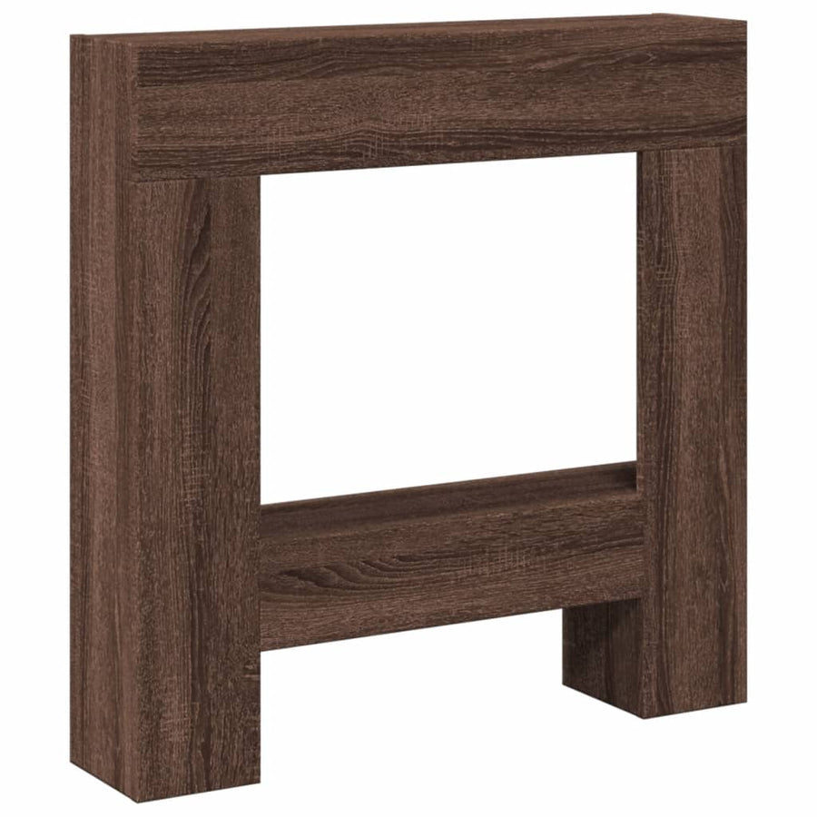 Haardombouw 81x18x82 cm bewerkt hout bruin eikenkleurig