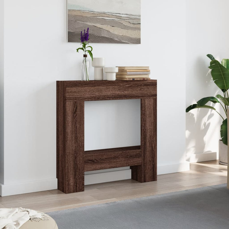 Haardombouw 81x18x82 cm bewerkt hout bruin eikenkleurig
