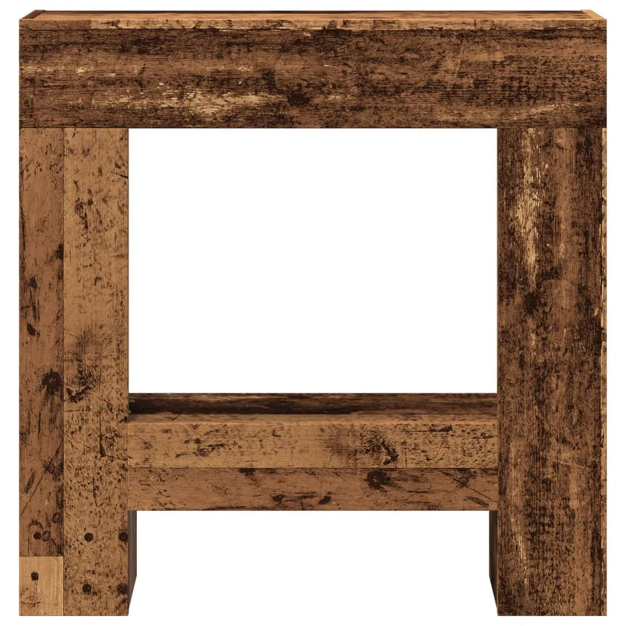 Haardombouw 81x18x82 cm bewerkt hout oud houtkleurig