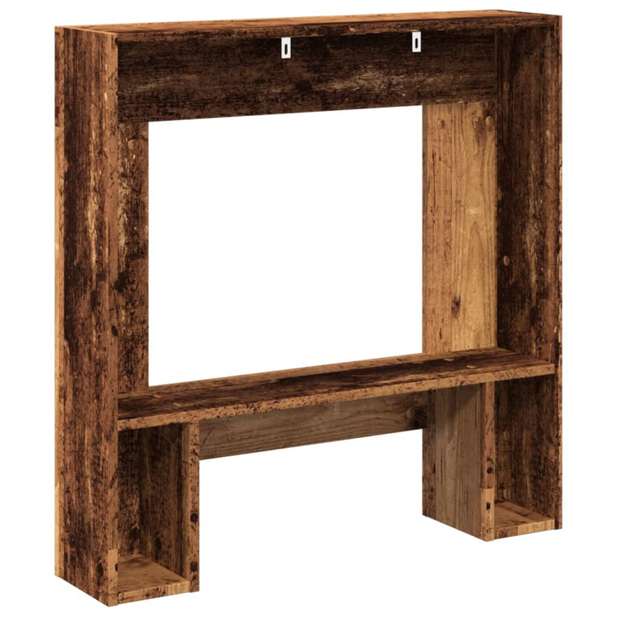 Haardombouw 81x18x82 cm bewerkt hout oud houtkleurig