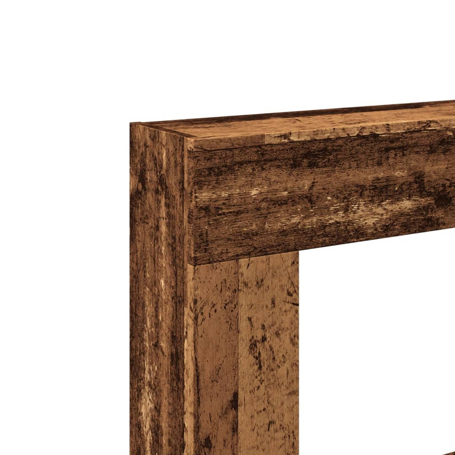 Haardombouw 81x18x82 cm bewerkt hout oud houtkleurig