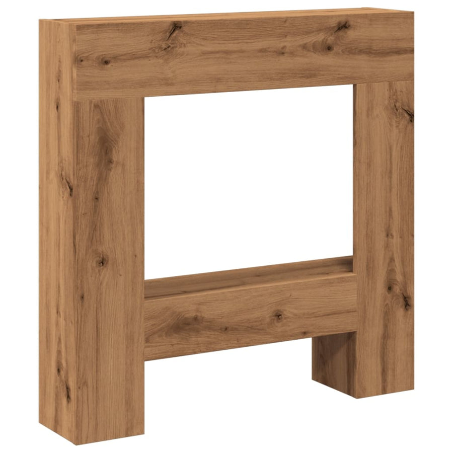 Haardombouw 81x18x82 cm bewerkt hout artisanaal eikenkleurig