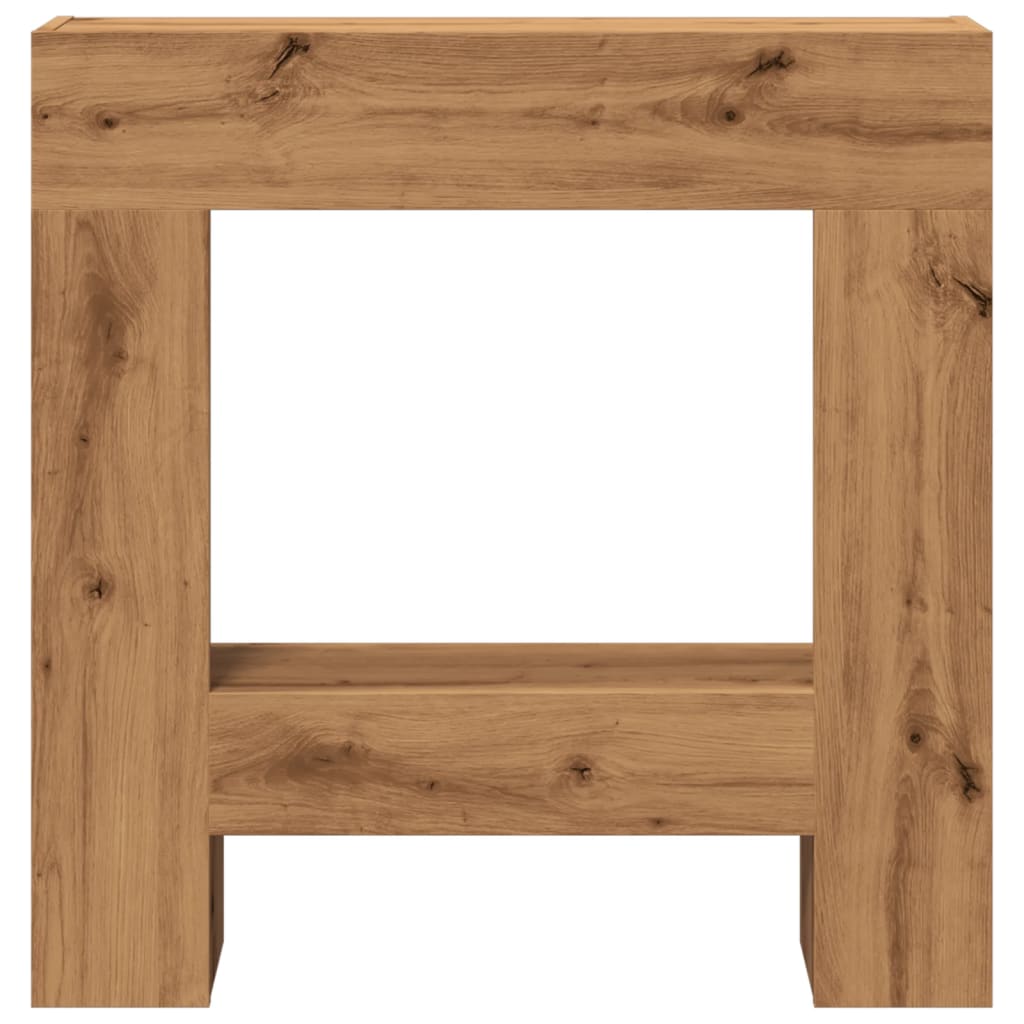 Haardombouw 81x18x82 cm bewerkt hout artisanaal eikenkleurig