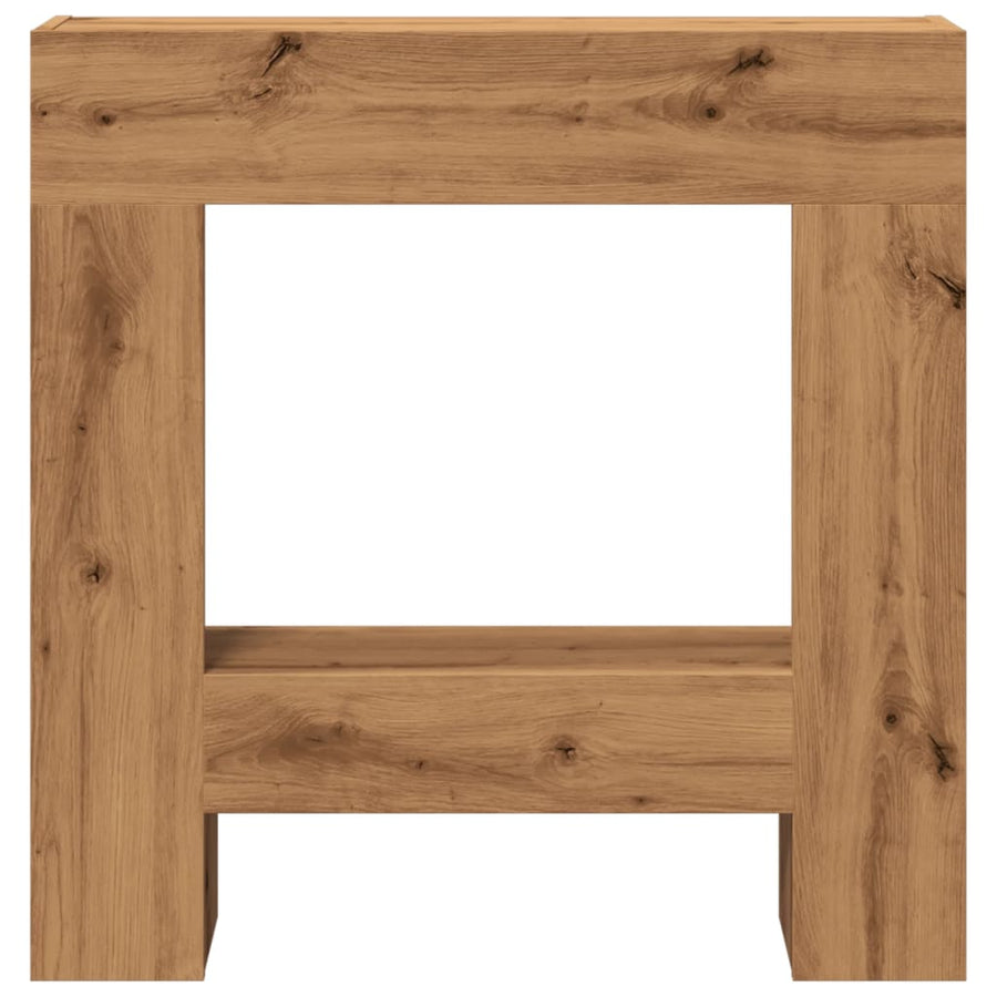 Haardombouw 81x18x82 cm bewerkt hout artisanaal eikenkleurig