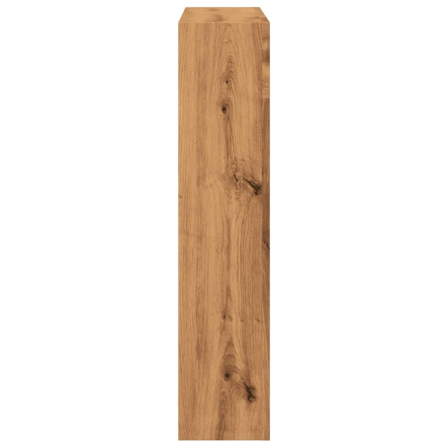 Haardombouw 81x18x82 cm bewerkt hout artisanaal eikenkleurig