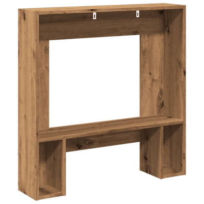 Haardombouw 81x18x82 cm bewerkt hout artisanaal eikenkleurig