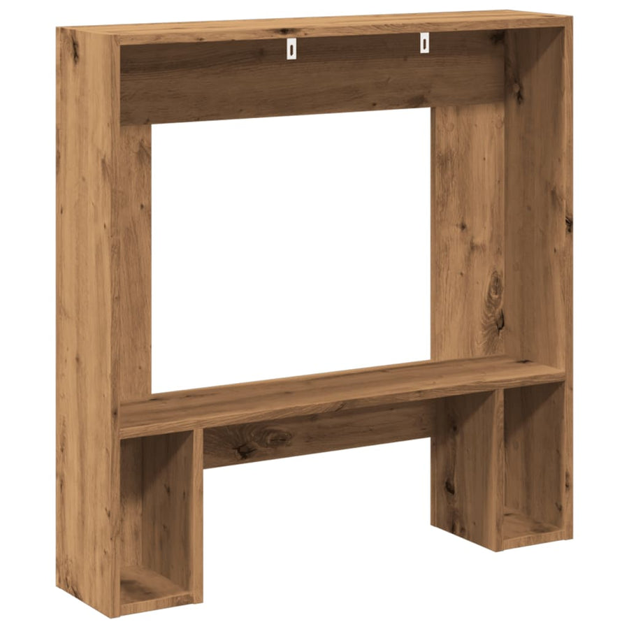 Haardombouw 81x18x82 cm bewerkt hout artisanaal eikenkleurig