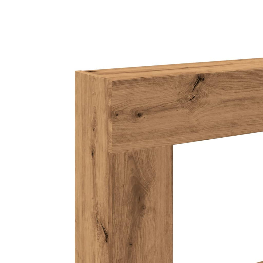Haardombouw 81x18x82 cm bewerkt hout artisanaal eikenkleurig