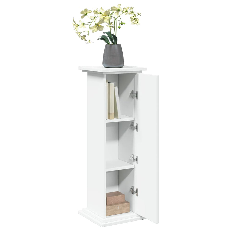 Sokkel met opbergruimte 31x30x90 cm bewerkt hout wit
