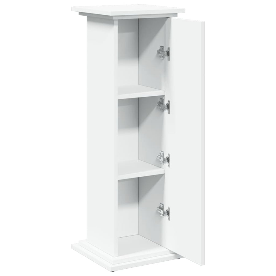 Sokkel met opbergruimte 31x30x90 cm bewerkt hout wit