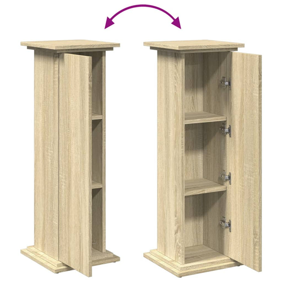 Sokkel met opbergruimte 31x30x90 cm bewerkt hout sonoma eiken