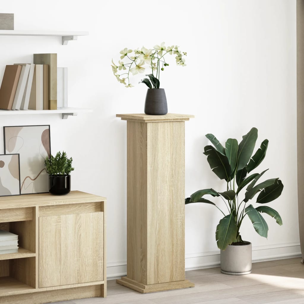 Sokkel met opbergruimte 31x30x90 cm bewerkt hout sonoma eiken