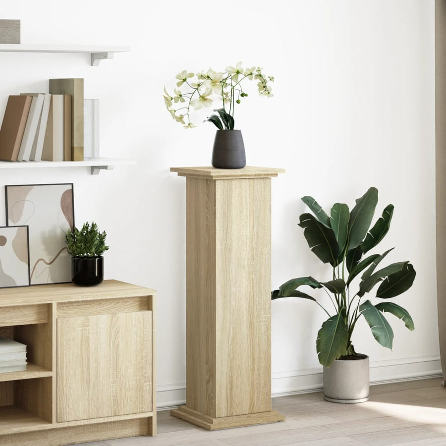 Sokkel met opbergruimte 31x30x90 cm bewerkt hout sonoma eiken