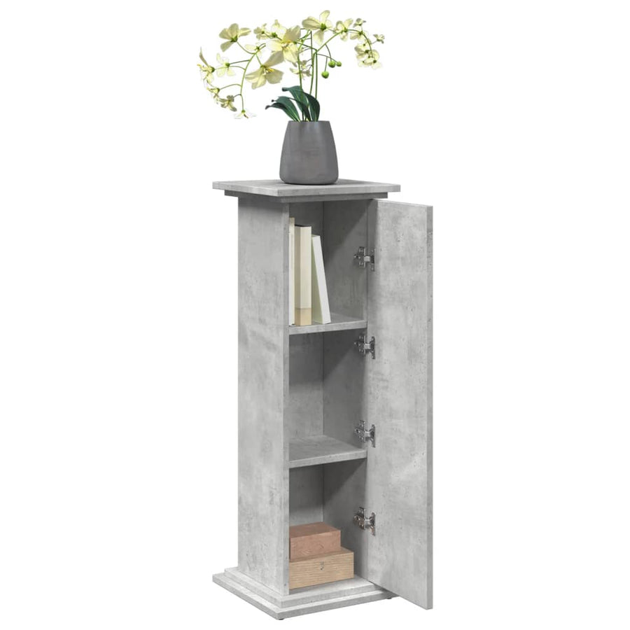 Sokkel met opbergruimte 31x30x90 cm bewerkt hout betongrijs