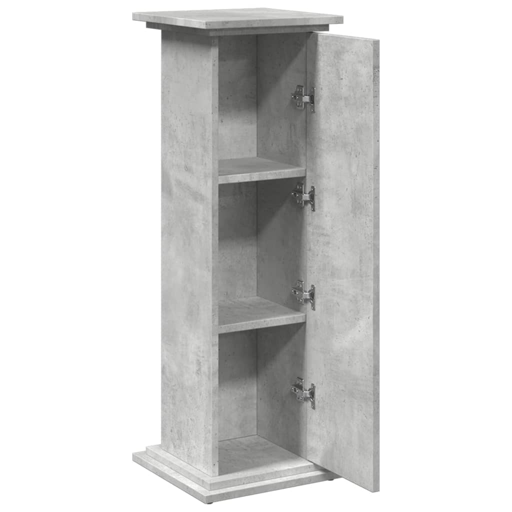 Sokkel met opbergruimte 31x30x90 cm bewerkt hout betongrijs