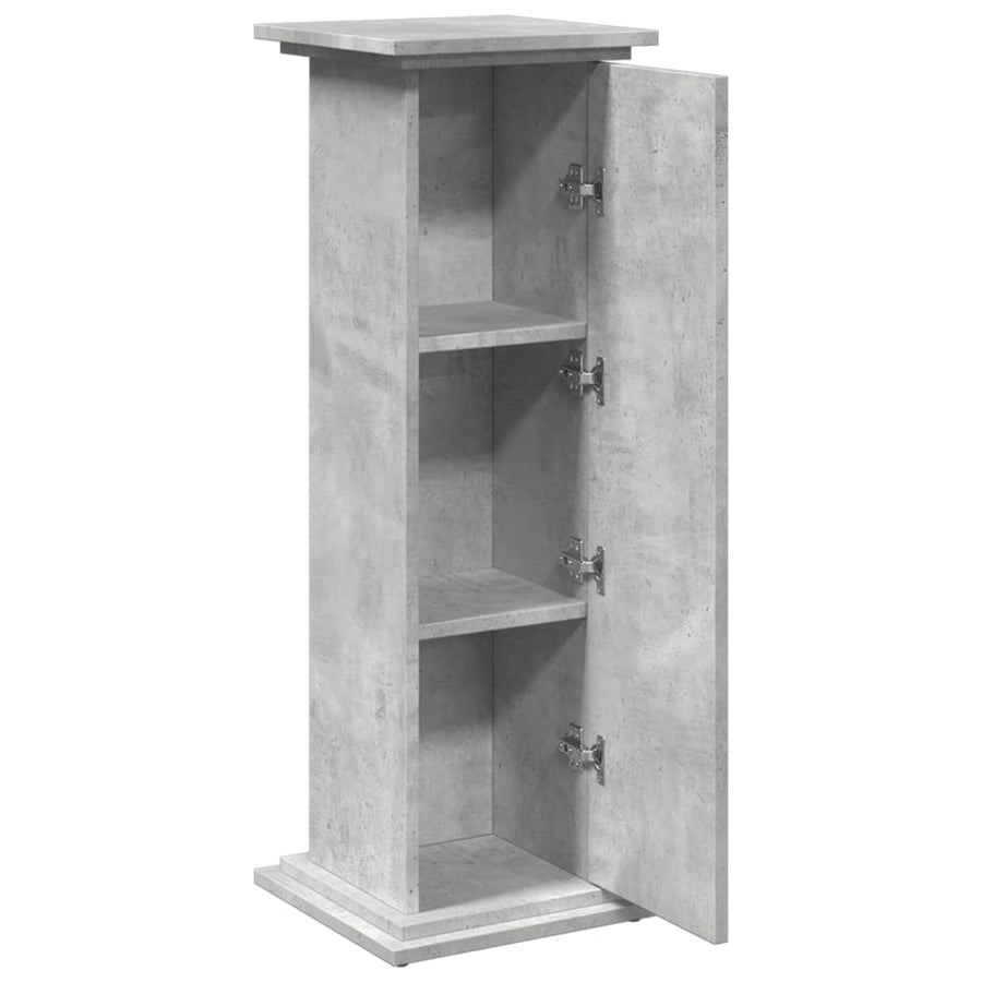 Sokkel met opbergruimte 31x30x90 cm bewerkt hout betongrijs