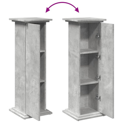 Sokkel met opbergruimte 31x30x90 cm bewerkt hout betongrijs