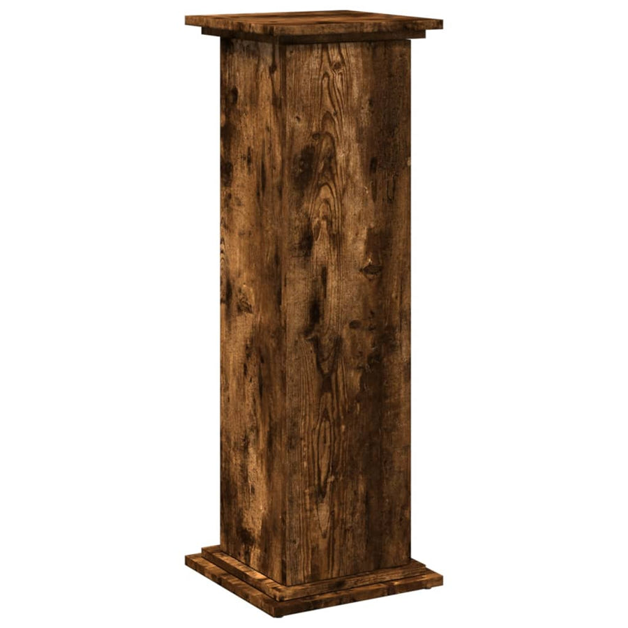 Sokkel met opbergruimte 31x30x90 cm bewerkt hout gerookt eiken