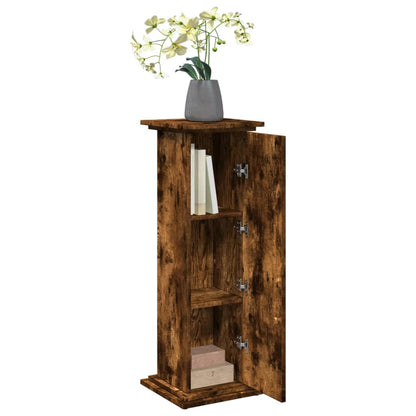 Sokkel met opbergruimte 31x30x90 cm bewerkt hout gerookt eiken
