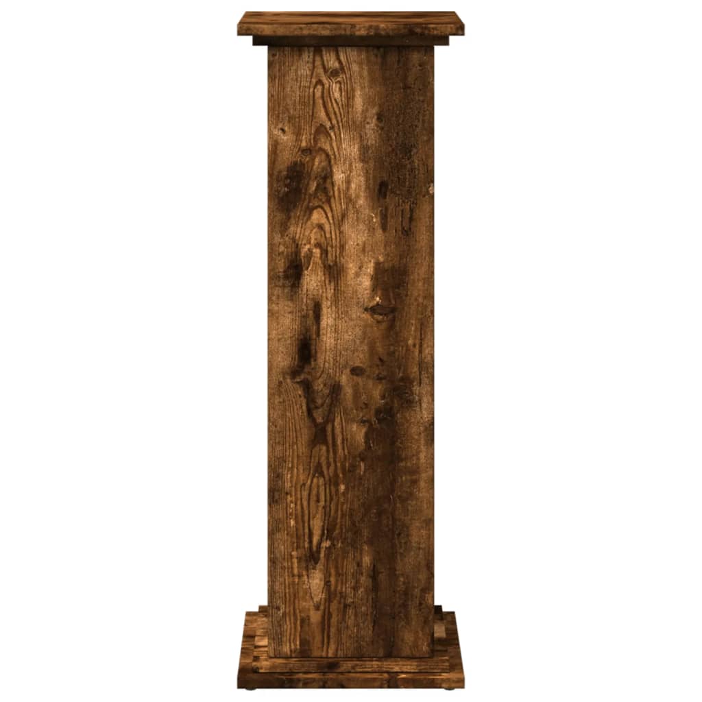 Sokkel met opbergruimte 31x30x90 cm bewerkt hout gerookt eiken