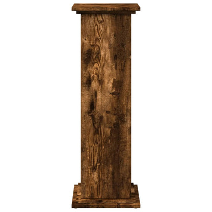 Sokkel met opbergruimte 31x30x90 cm bewerkt hout gerookt eiken