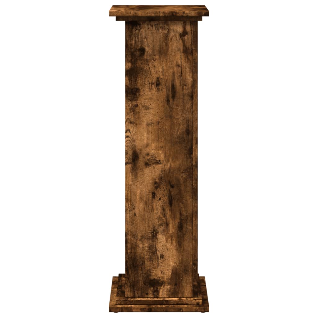 Sokkel met opbergruimte 31x30x90 cm bewerkt hout gerookt eiken