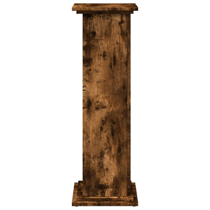 Sokkel met opbergruimte 31x30x90 cm bewerkt hout gerookt eiken