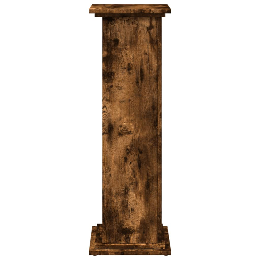 Sokkel met opbergruimte 31x30x90 cm bewerkt hout gerookt eiken