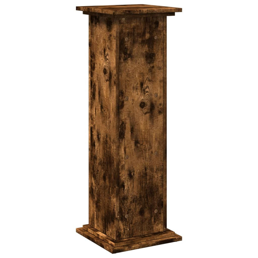 Sokkel met opbergruimte 31x30x90 cm bewerkt hout gerookt eiken