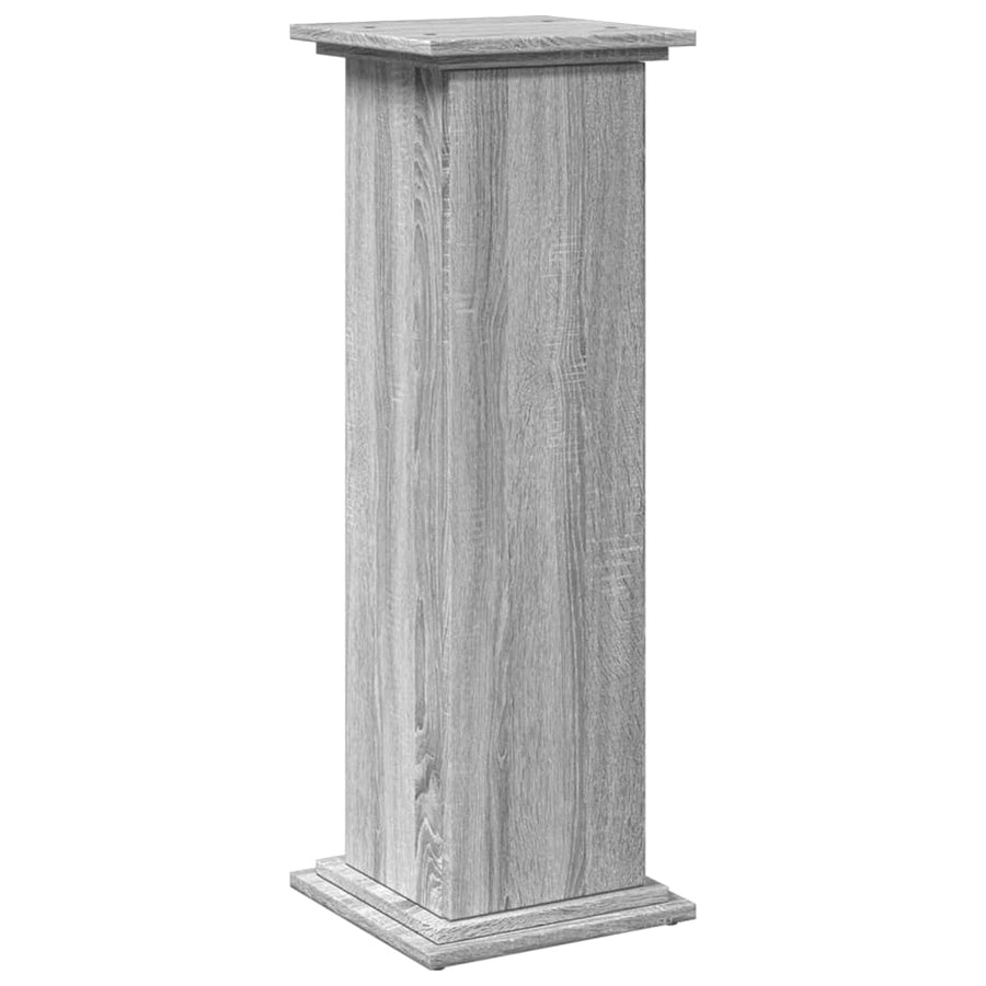 Sokkel met opbergruimte 31x30x90 cm bewerkt hout grijs sonoma