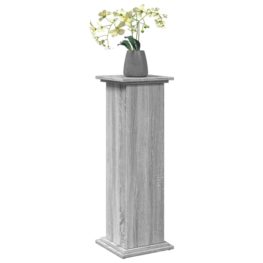 Sokkel met opbergruimte 31x30x90 cm bewerkt hout grijs sonoma