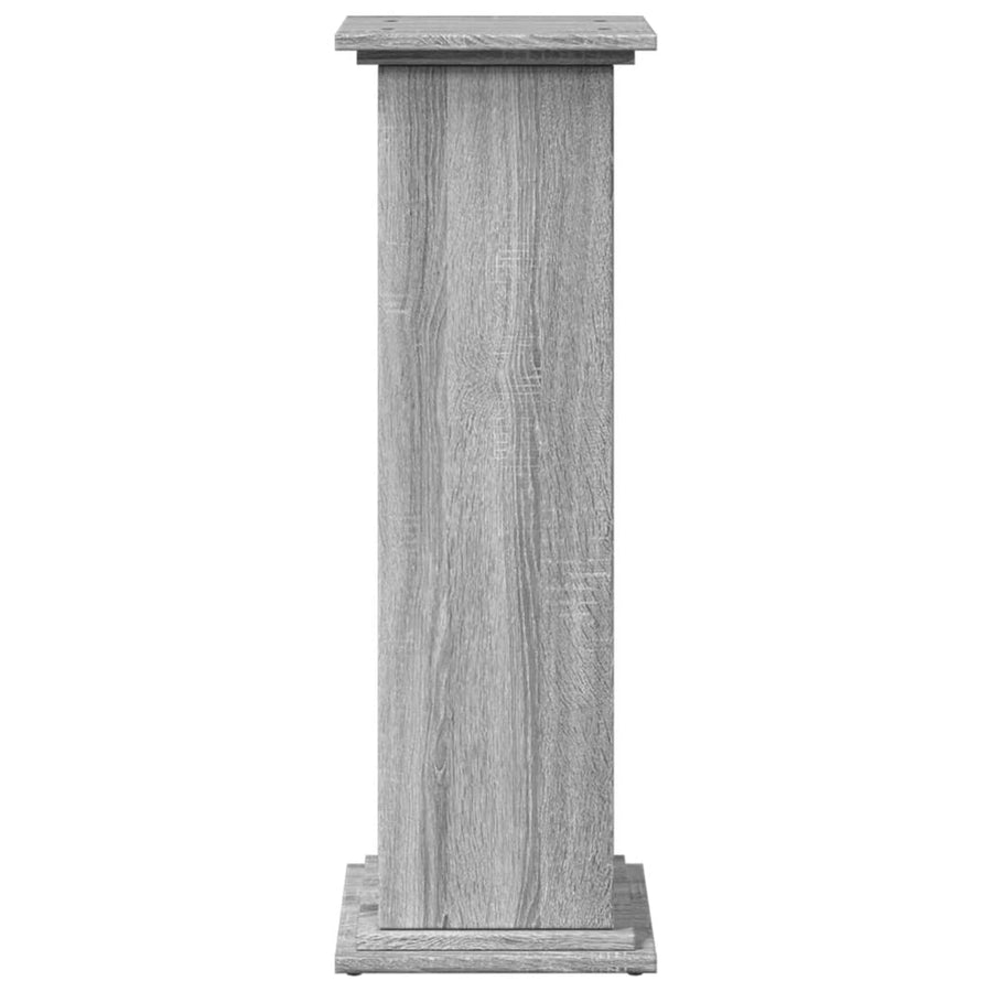Sokkel met opbergruimte 31x30x90 cm bewerkt hout grijs sonoma