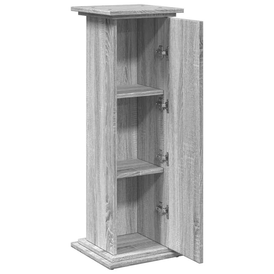 Sokkel met opbergruimte 31x30x90 cm bewerkt hout grijs sonoma