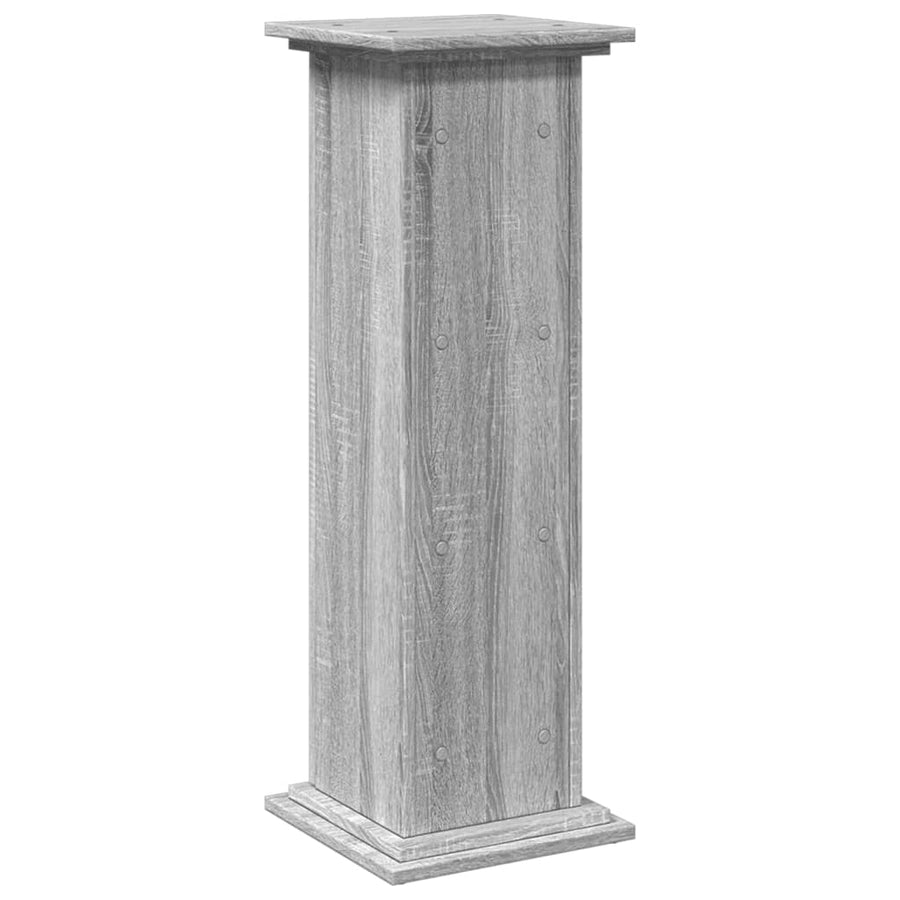 Sokkel met opbergruimte 31x30x90 cm bewerkt hout grijs sonoma