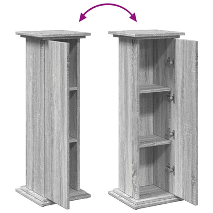 Sokkel met opbergruimte 31x30x90 cm bewerkt hout grijs sonoma