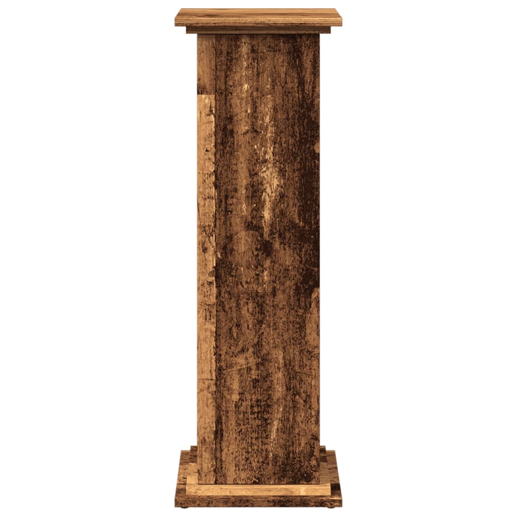 Sokkel met opbergruimte 31x30x90 cm bewerkt hout oud houtkleur