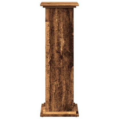 Sokkel met opbergruimte 31x30x90 cm bewerkt hout oud houtkleur