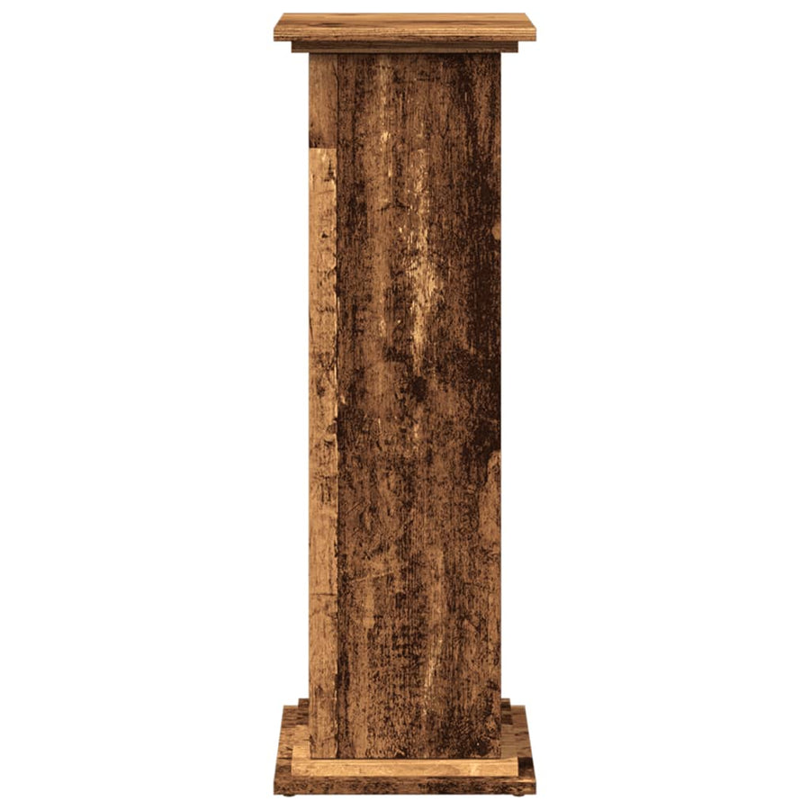 Sokkel met opbergruimte 31x30x90 cm bewerkt hout oud houtkleur