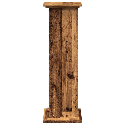 Sokkel met opbergruimte 31x30x90 cm bewerkt hout oud houtkleur