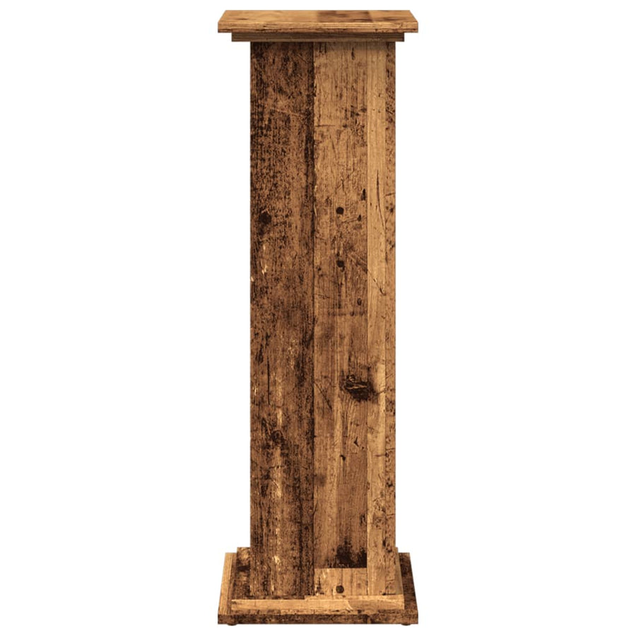 Sokkel met opbergruimte 31x30x90 cm bewerkt hout oud houtkleur