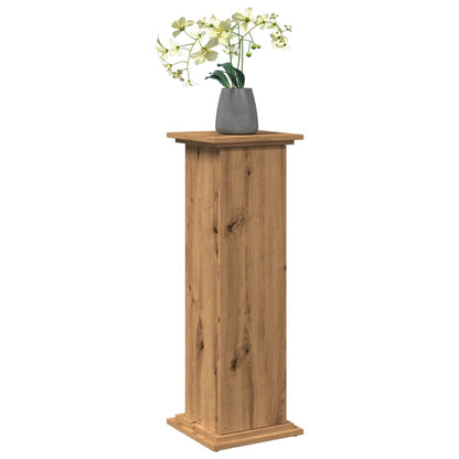 Sokkel met opbergruimte 31x30x90 cm hout artisanaal eikenkleur