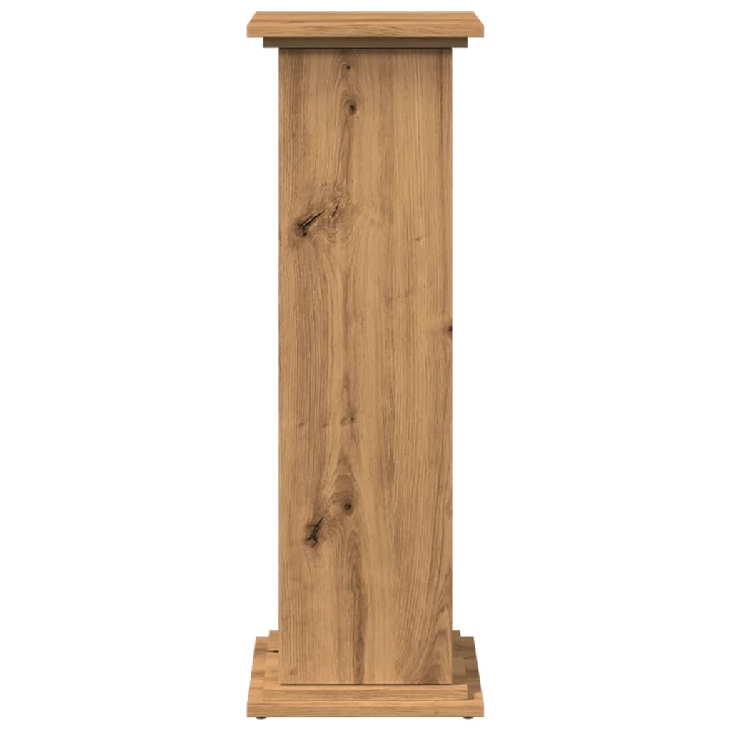 Sokkel met opbergruimte 31x30x90 cm hout artisanaal eikenkleur