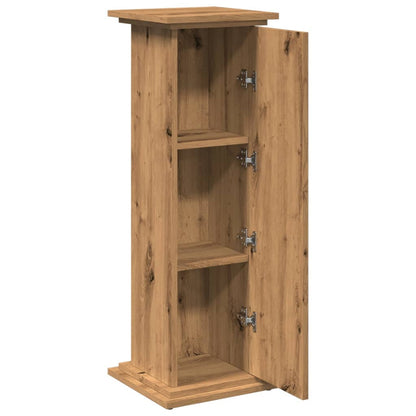 Sokkel met opbergruimte 31x30x90 cm hout artisanaal eikenkleur