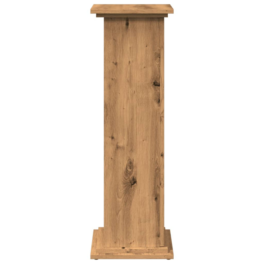 Sokkel met opbergruimte 31x30x90 cm hout artisanaal eikenkleur