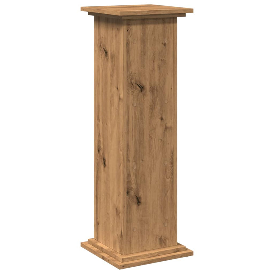 Sokkel met opbergruimte 31x30x90 cm hout artisanaal eikenkleur