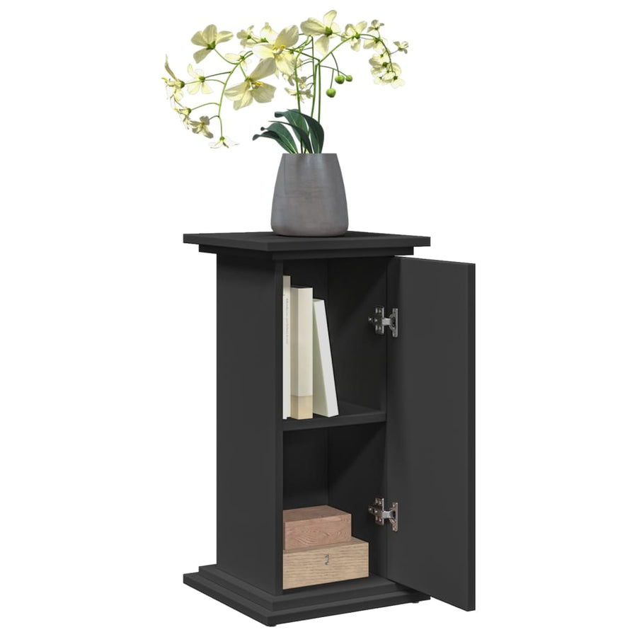 Sokkel met opbergruimte 31x30x60 cm bewerkt hout zwart