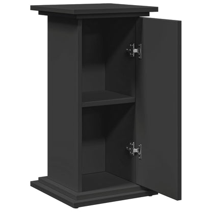 Sokkel met opbergruimte 31x30x60 cm bewerkt hout zwart