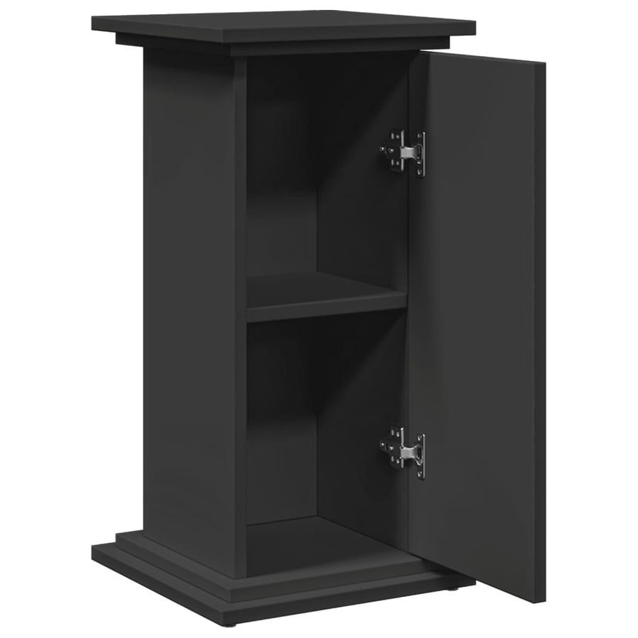 Sokkel met opbergruimte 31x30x60 cm bewerkt hout zwart
