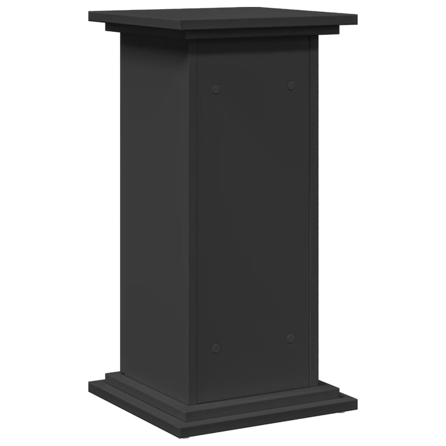 Sokkel met opbergruimte 31x30x60 cm bewerkt hout zwart