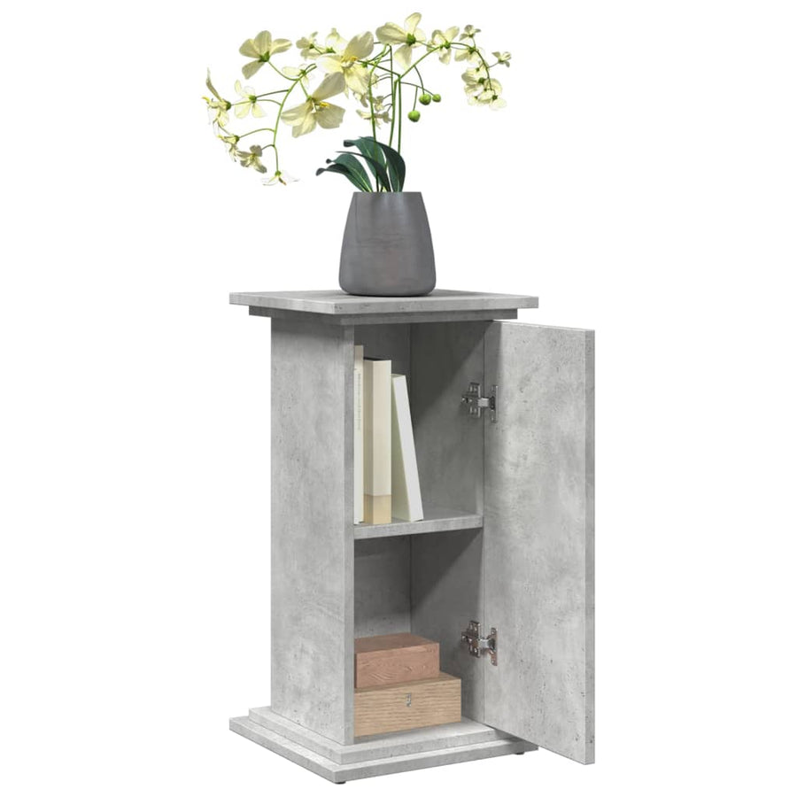 Sokkel met opbergruimte 31x30x60 cm bewerkt hout betongrijs